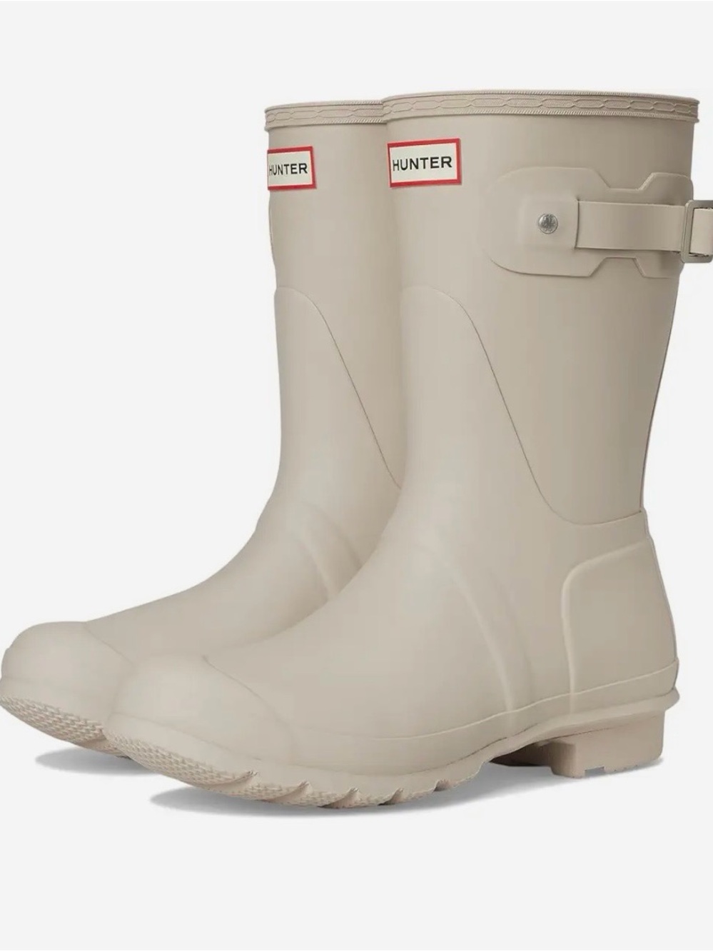 Hunter women’s Short Rain Boots in cream